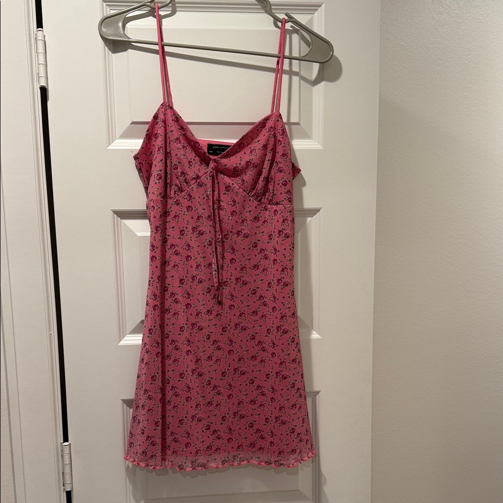 Urban Outfitters Pink Floral Chemise